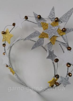 Різдвяна зірка обруч обруч звезда корона для снежинки снежной королевы корона звезда2 фото