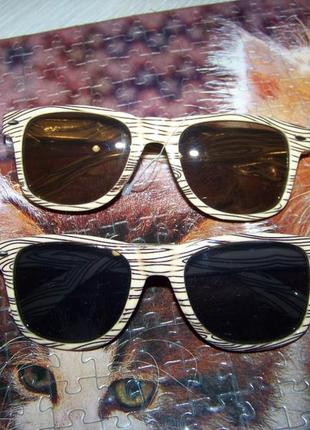 Розпродаж сонцезахисні окуляри-вайфареры під дерево зебрано4 фото