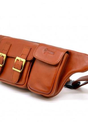 Рыжая кожаная напоясная сумка gb-3029-4lx tarwa