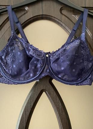 Шикарний, ажурний, темно синій 💙, бюстгальтер