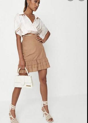Стильна спідниця нюд 2