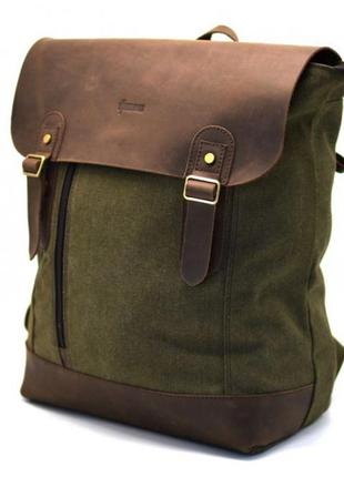 Рюкзак міський, парусина+шкіра rh-3880-3md від бренду tarwa