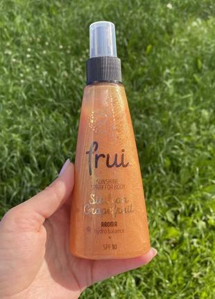 Сяючий сонцезахисний спрей для тіла frui sunshine spray for body sicilian grapefruit к. 11421 фото