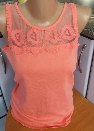 Стильна майка-футболка esmara з французьким мереживом