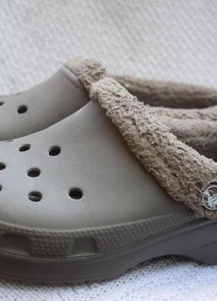 Шльопанці шльопанці сабо сланці тапки крокси crocs з хутром m 5 w 7 24 см