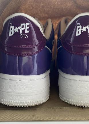 Кроссовки a bathing ape bape sta bapesta low m2 color camo combo purple8 фото