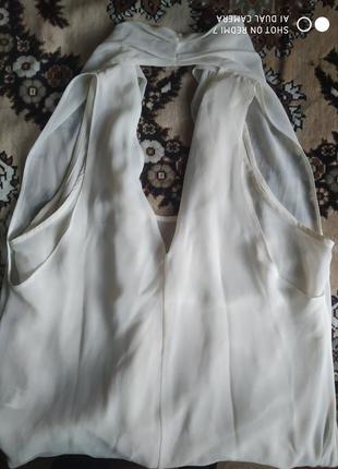 Брендовая праздничная блуза на запах, без рукавов, от river island9 фото