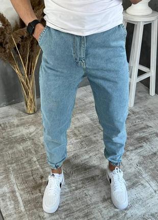Легкие мужские  оверсайз джинсы на липучках.