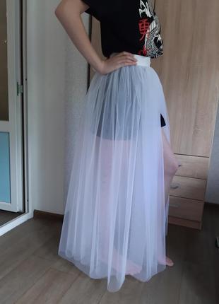 Фатиновая прозора спідниця на запах3 фото