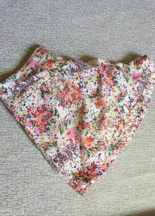 Шорты короткие в цветочный принт хлопковые женские шорты h&m - xs,s.7 фото