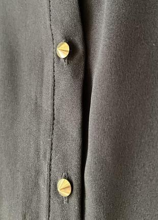 Чёрная блуза/блузка/рубашка с длинным рукавом и кружевным воротником vero moda10 фото