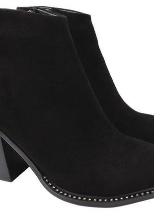 Ботильйони жіночі liici еко замш, колір чорний