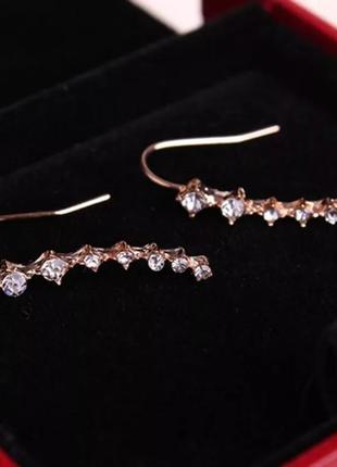 Сережки гвоздики жіночі під золото, цинковий сплав3 фото