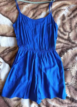 Комбинезон h&m насыщеного синего цвета