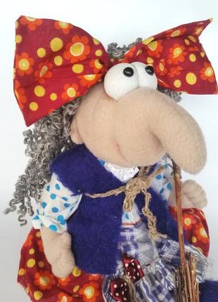 Баба яга гламурная интерьерная кукла оберег бабка ёжка ручной работы
