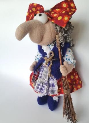 Баба яга гламурная интерьерная кукла оберег бабка ёжка ручной работы