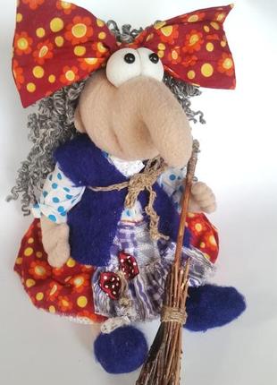 Баба яга гламурная интерьерная кукла оберег бабка ёжка ручной работы