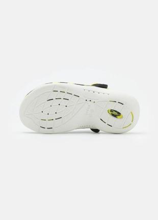 Крокс лайтрайд клог 360 чорні crocs literide clog 360 marbled black/citrus3 фото