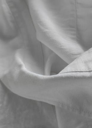 Сорочка блуза льон льон, бавовна,біла, короткий рукав,p.m,l,,38,426 фото