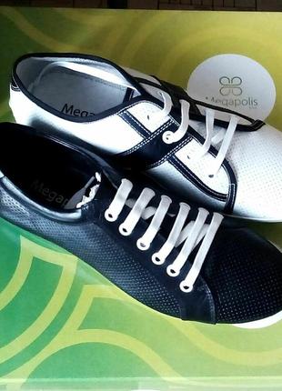Розпродаж залишків megapolis натуральна шкіра кеди кросівки, туфлі5 фото