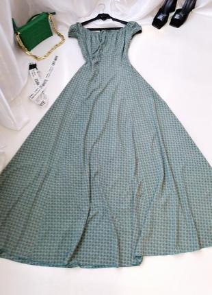 Літня сукня на підлозі можна носити у двох версіях із закритими та відкритими плечима селянського ру2 фото