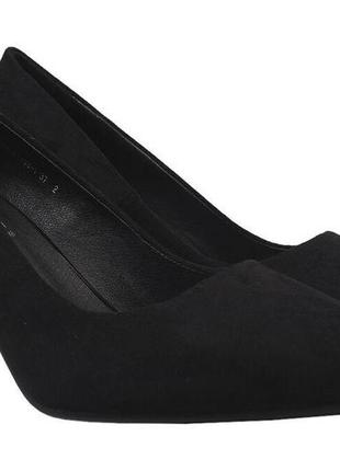 Туфли на шпильке женские liici эко замш, цвет черный