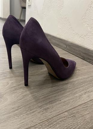 Туфлі фіолетові натуральна замша р39