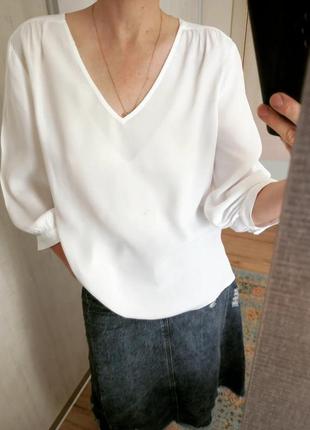 Біла блуза в стилі massimo dutti4 фото