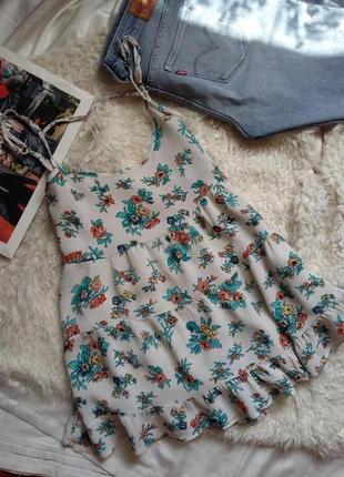 Милая оверсайз майечка/блуза распашонка с открытой спиной в цветах 100% искусственный шелк2 фото