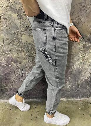 Джинсы джоггеры мужские базовые серые турция / джинси джогери чоловічі штаны штани базові сірі2 фото