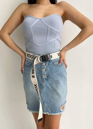 Джинсова спідниця 541