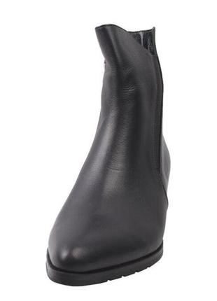 Ботинки на низком ходу женские aquamarin натуральная кожа, цвет черный2 фото
