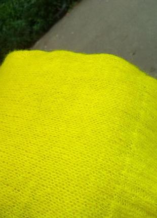 Zаrа лимонная коллекция.свитер в стиле паутинка с круглым вырезом и длинными рукавами5 фото