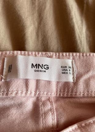 Чудові прямі рожеві джинси mango розмір m6 фото