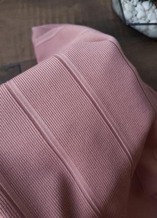 Пильно-розовая фактурная юбка миди4 фото