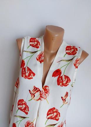 Блуза в цветы блузка с тюльпанами блуза george распродажа розпродаж2 фото