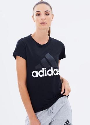 Тонкая коттоновая футболка adidas, оригинал, xxs,  xs1 фото