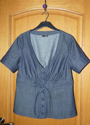 Стильний приталений піджак денім