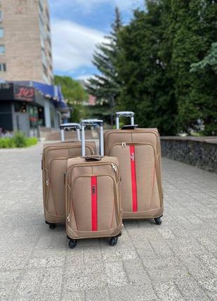 Валіза с розмір тканина на 2 колеса wings2 фото