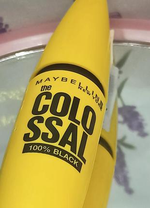 Туш для вій maybelline new york volum express colossal 100% black