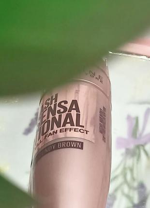 Туш для вій maybelline new york lash sensational full fan effect, burgundy brown, 9.5 мл