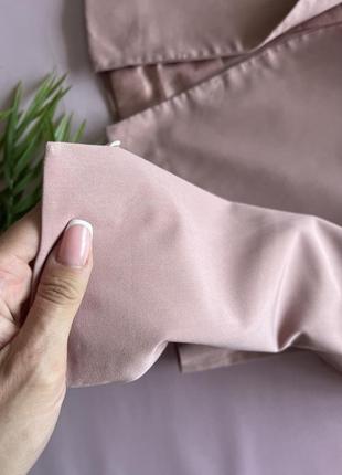 🧄пудровый укорочённый пиджак/нежно розовый свободный короткий пиджак/нюдовый лёгкий жакет🧄9 фото