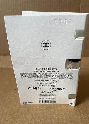 Chanel n5 l'eau edt 1,5ml3 фото