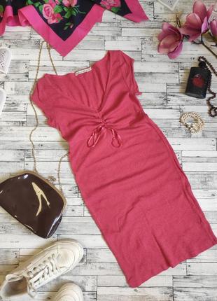 Платье миди розовое яркое гарна рожева сукня s geddes&gillmore