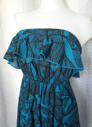 100% коттон жіноче натуральне легке літнє плаття з воланами, сарафан3 фото