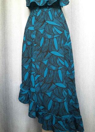 100% коттон жіноче натуральне легке літнє плаття з воланами, сарафан5 фото