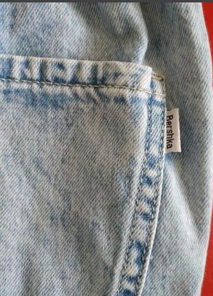 Джинси мом слоучи банани гумка bershka6 фото
