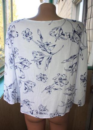 Лёгкая натуральная блуза с красивыми рукавами6 фото