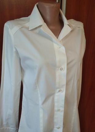 Білосніжна офісні сорочка, блуза, сорочка поплін ninanoka (zara, brunello)