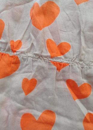 Блузка на завязках неоновые сердечки5 фото